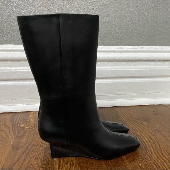 VINCE Beverly Mid Calf Wedge Boots - Picture 4 of 11